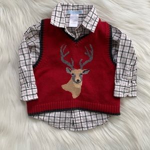 Janie & Jack Formal Button Down Shirt with Sweater Vest